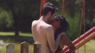 Exotic honey tenderly makes enjoy with ex-BF in the fresh air