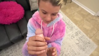 Luna Fae inhales a big cock and gets fucked in POV-style flick