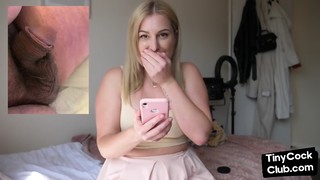 Perverted nymphomaniac MILF chats dirty about petite cocks